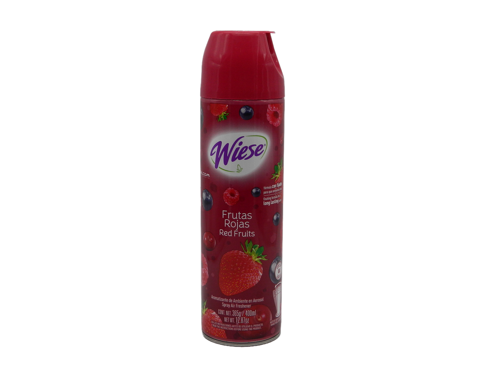 Aromatizante Aerosol 400 ml Frutas Rojas C/ 12 pzs  Wiese