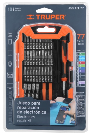 Juego Reparacion Electronica C/ 77 piezas 100373 Truper
