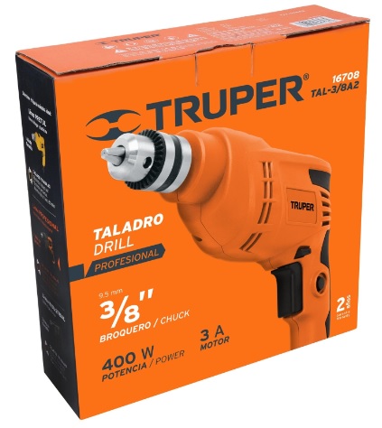 Taladro 3/8" Profesional 400W 16708 Truper