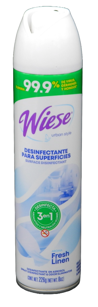 Desinfectante Aerosol Fresh Linen 226 grs C/ 12 pzs Wiese