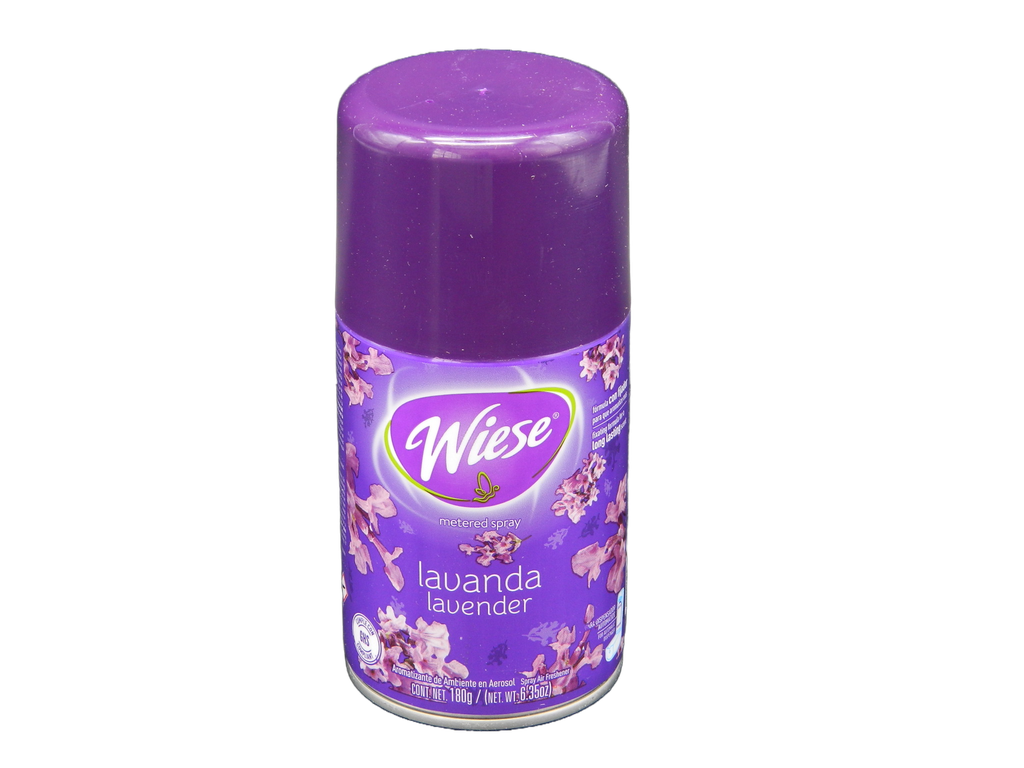 Repuesto Aromatizante Aerosol 180 grs Lavanda C/ 12 pzs Wiese