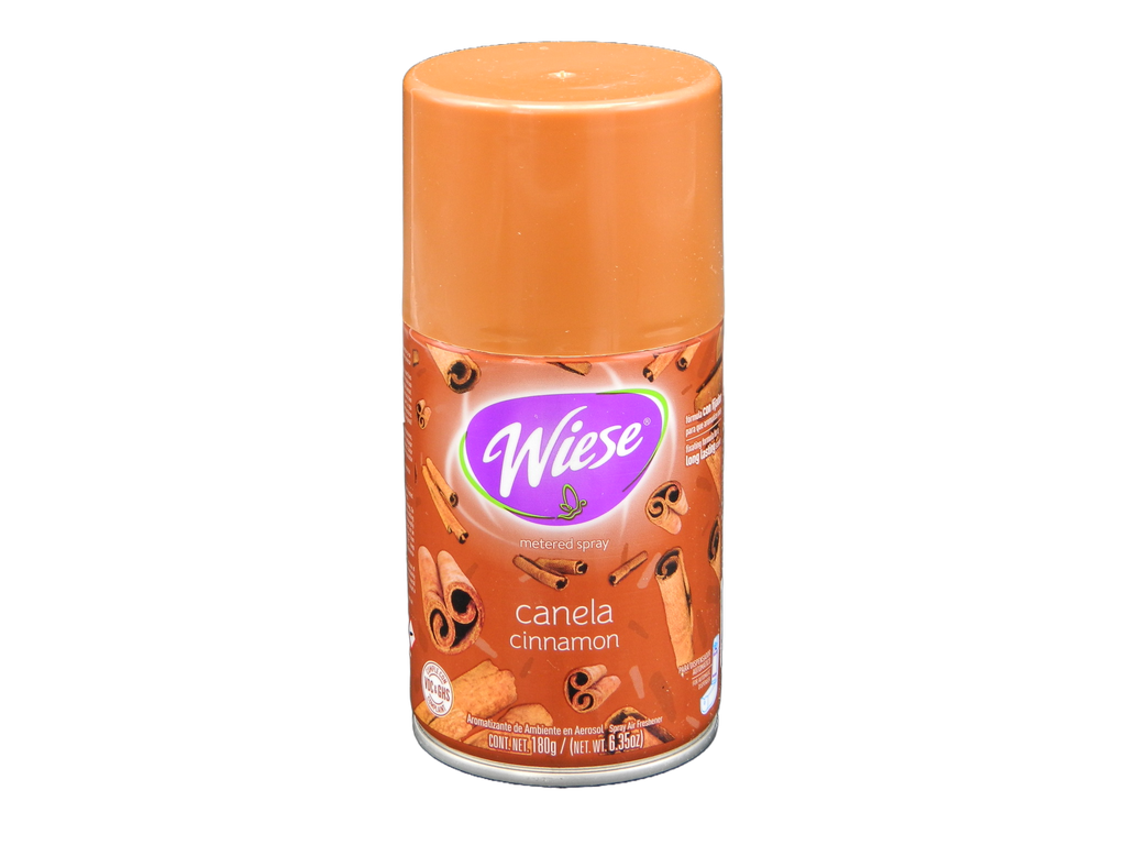 Repuesto Aromatizante Aerosol 180 grs Canela C/ 12 pzs Wiese