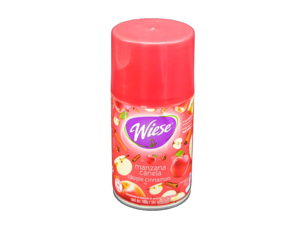 Repuesto Aromatizante Aerosol 180 grs Manzana Canela C/ 12 pzs Wiese
