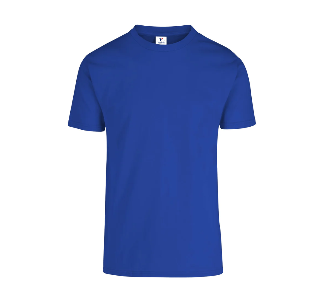 Playera Caballero Cuello Redondo Manga Corta 100% Algodón Azul Royal Extra Grande Yazbek