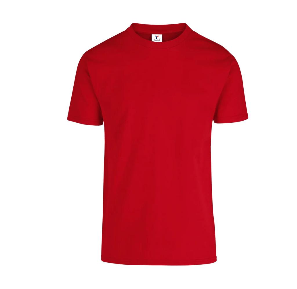 Playera Caballero Cuello Redondo Manga Corta 100% Algodón Rojo Grande Yazbek