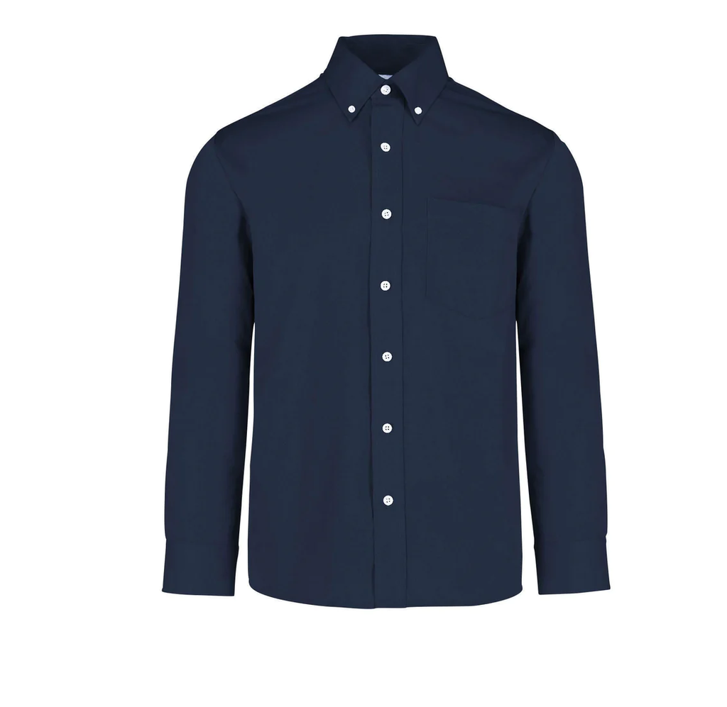 Camisa Gabardina Caballero Manga Larga 50% Algodón 50% Poliester Azul Marino Grande Yazbek