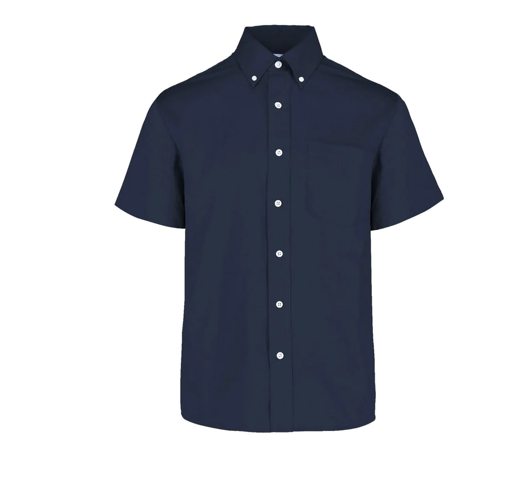 Camisa Gabardina Caballero Manga Corta 50% Algodón 50% Poliester Azul Marino Doble Extra Grande Yazbek