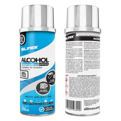 Limpiador Alcohol Isopropilico Aerosol 250 ml Silimex