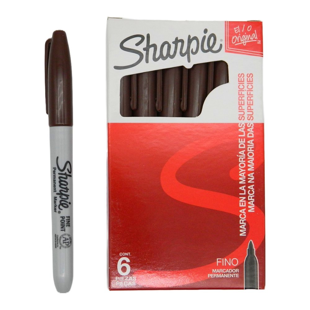 Marcador Sharpie P/ Fino Café C/ 6 pzs Newell