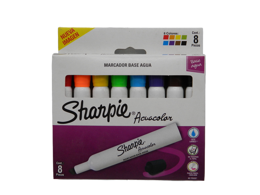 Marcador Base Agua Acuacolor Surtido C/ 8 pzs Newell