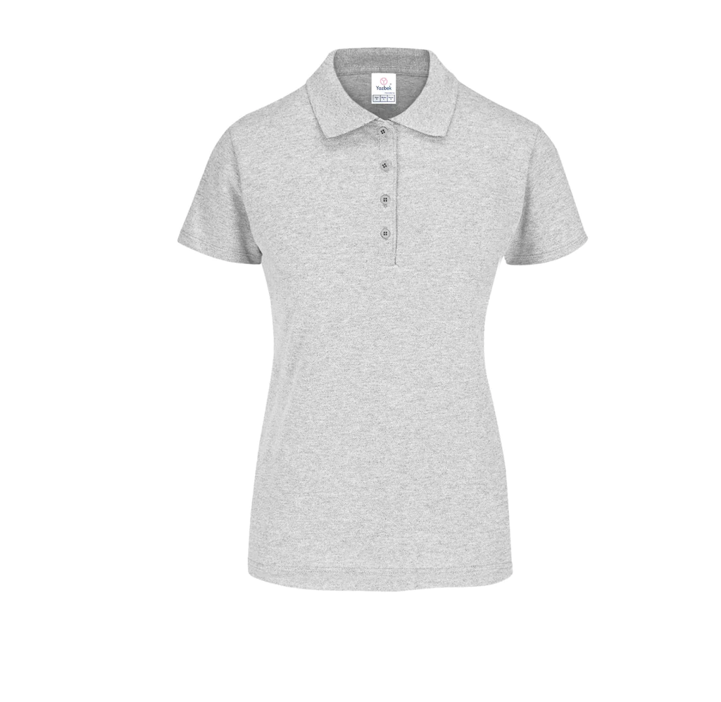 Polo Pique Dama Manga Corta 50% Algodón 50% Poliester Gris Grande Yazbek