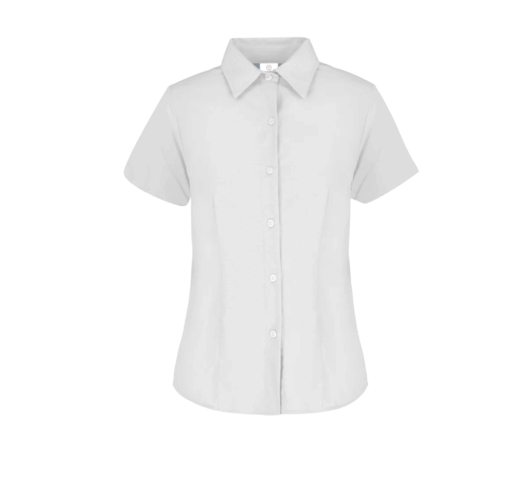 Camisa Gabardina Dama Manga Corta 50% Algodón 50% Poliester Blanco Extra Grande Yazbek