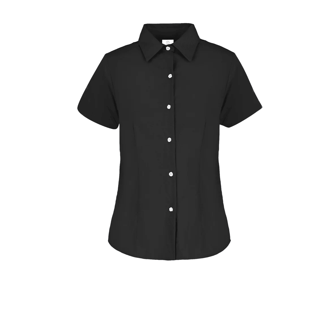 Camisa Gabardina Dama Manga Corta 50% Algodón 50% Poliester Negro Mediana Yazbek