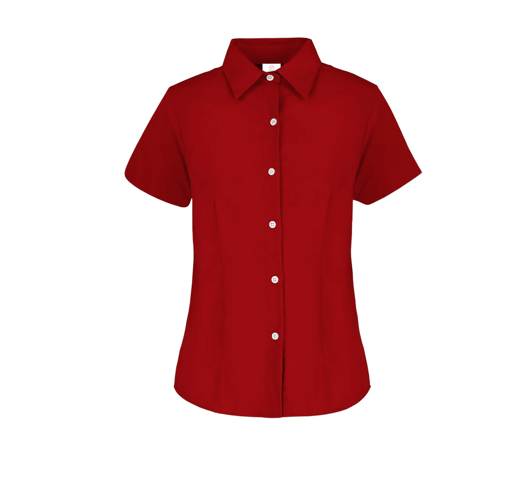 Camisa Gabardina Dama Manga Corta 50% Algodón 50% Poliester Rojo Chica Yazbek
