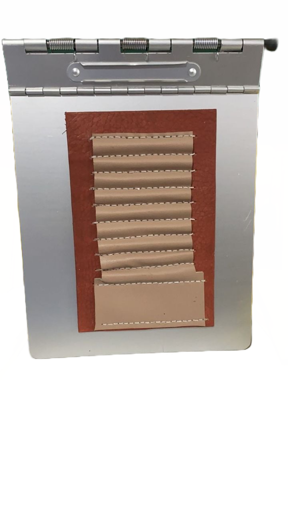 Carpeta Aluminio C/ Portalapices Piel Saunders