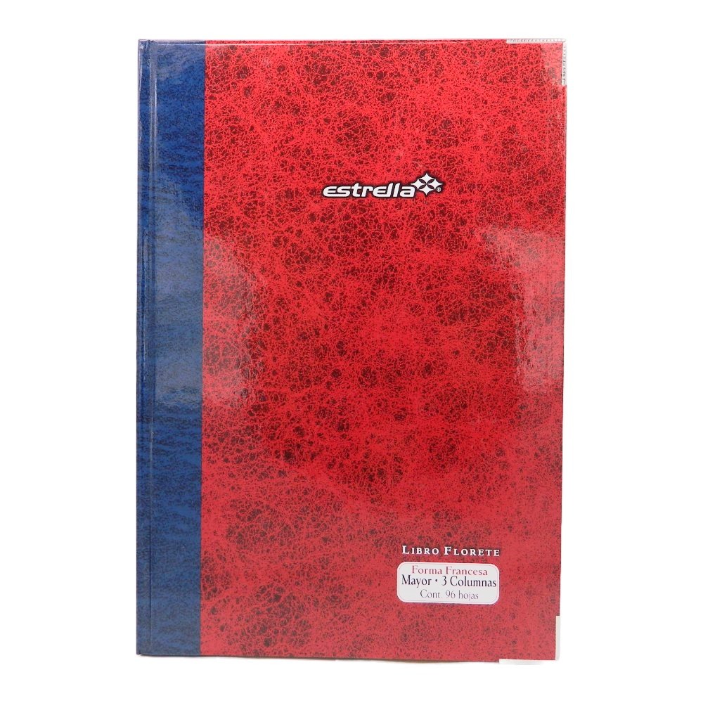 Libro Florete F/ Francesa Mayor 3 Columnas C/ 96 hjs Estrella
