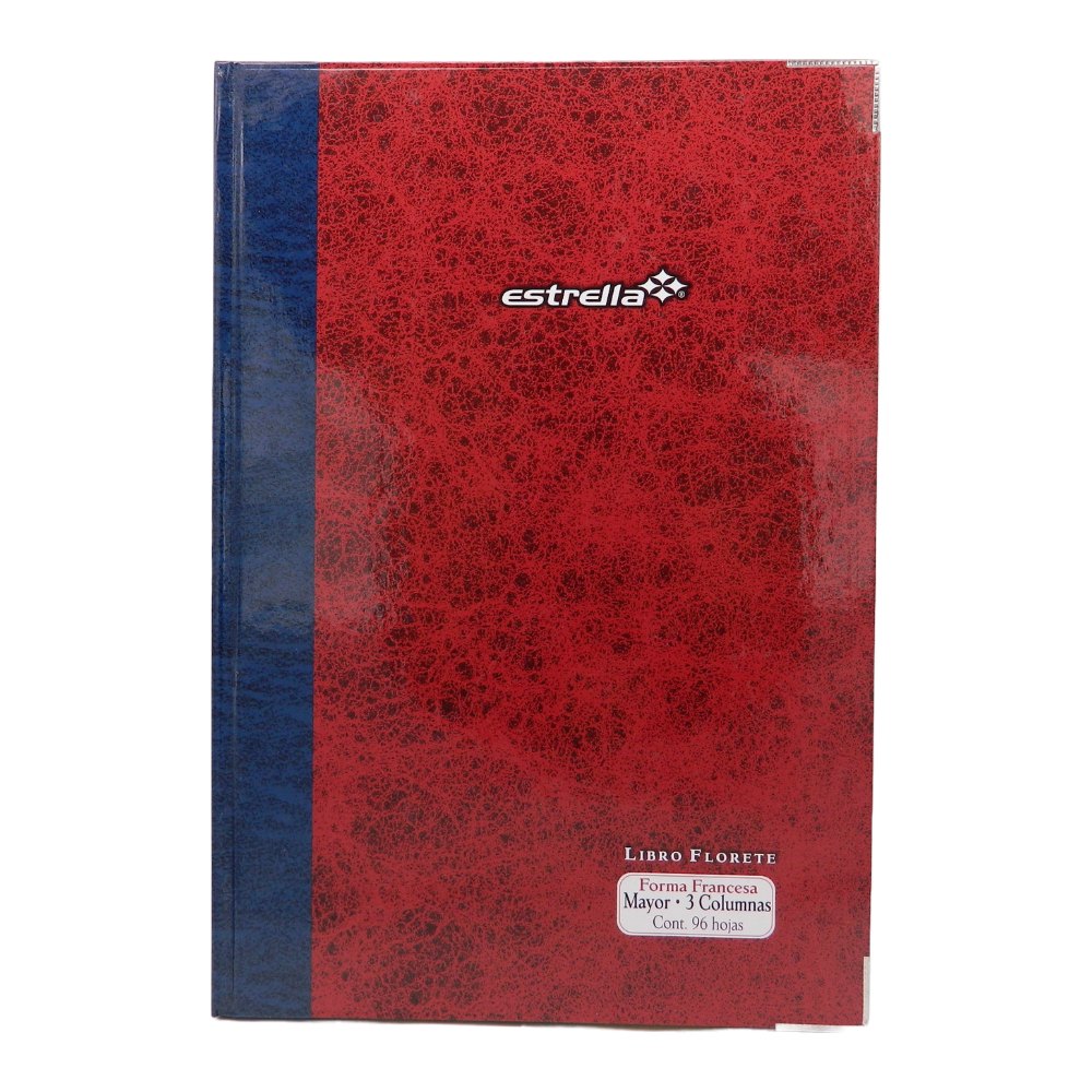 Libro Florete F/ Francesa Mayor 3 Columnas C/ 96 hjs Estrella