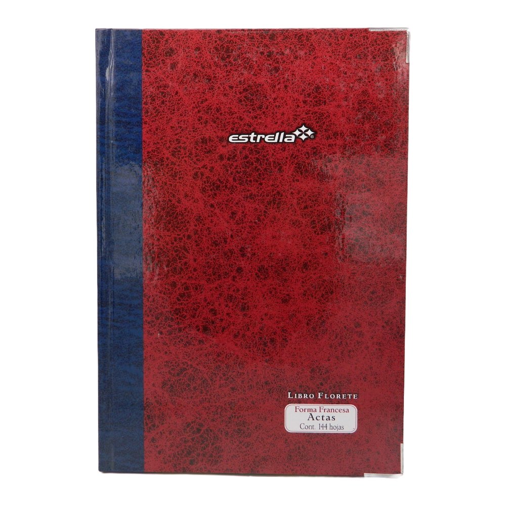 Libro Florete F/ Francesa Actas C/ 144 hjs Estrella
