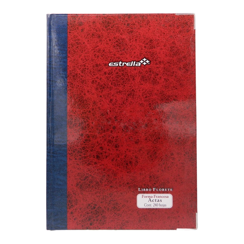 Libro Florete F/ Francesa Actas C/ 240 hjs Estrella