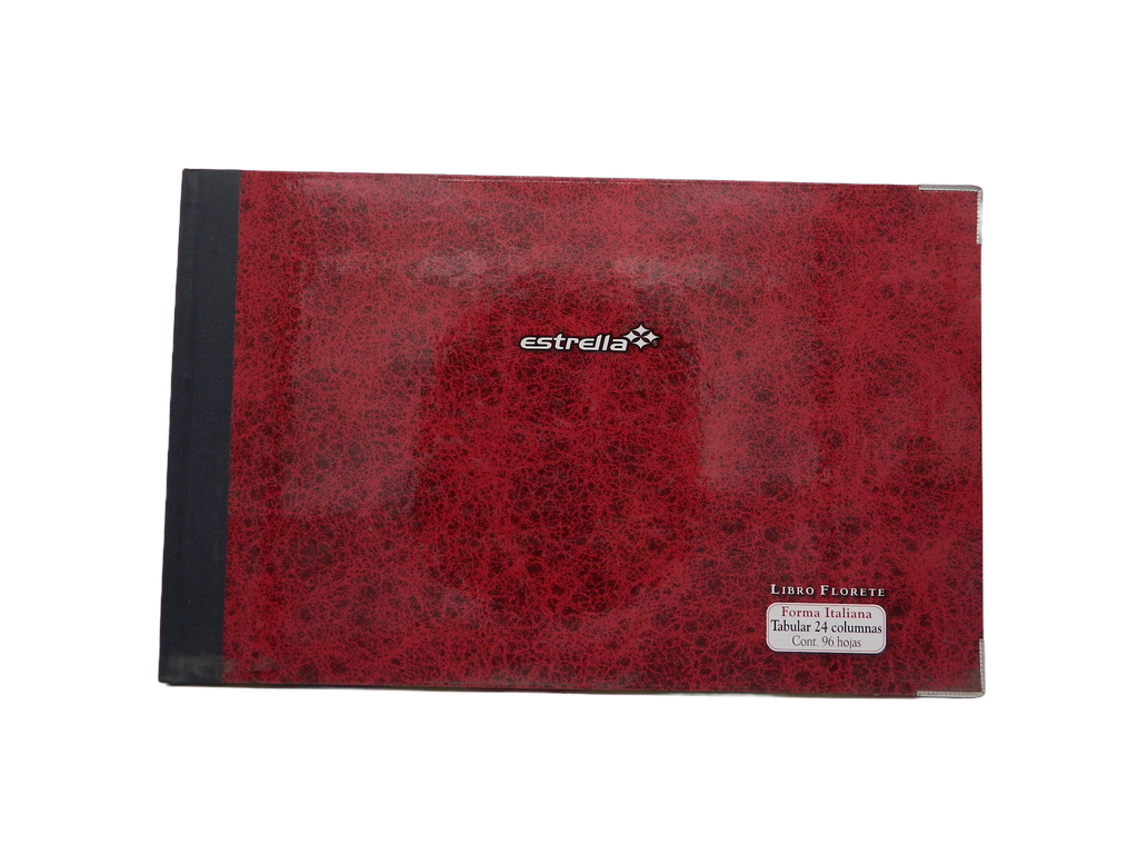 Libro Florete F/ Italiano Tabular 24 Columnas C/ 96 hjs Estrella