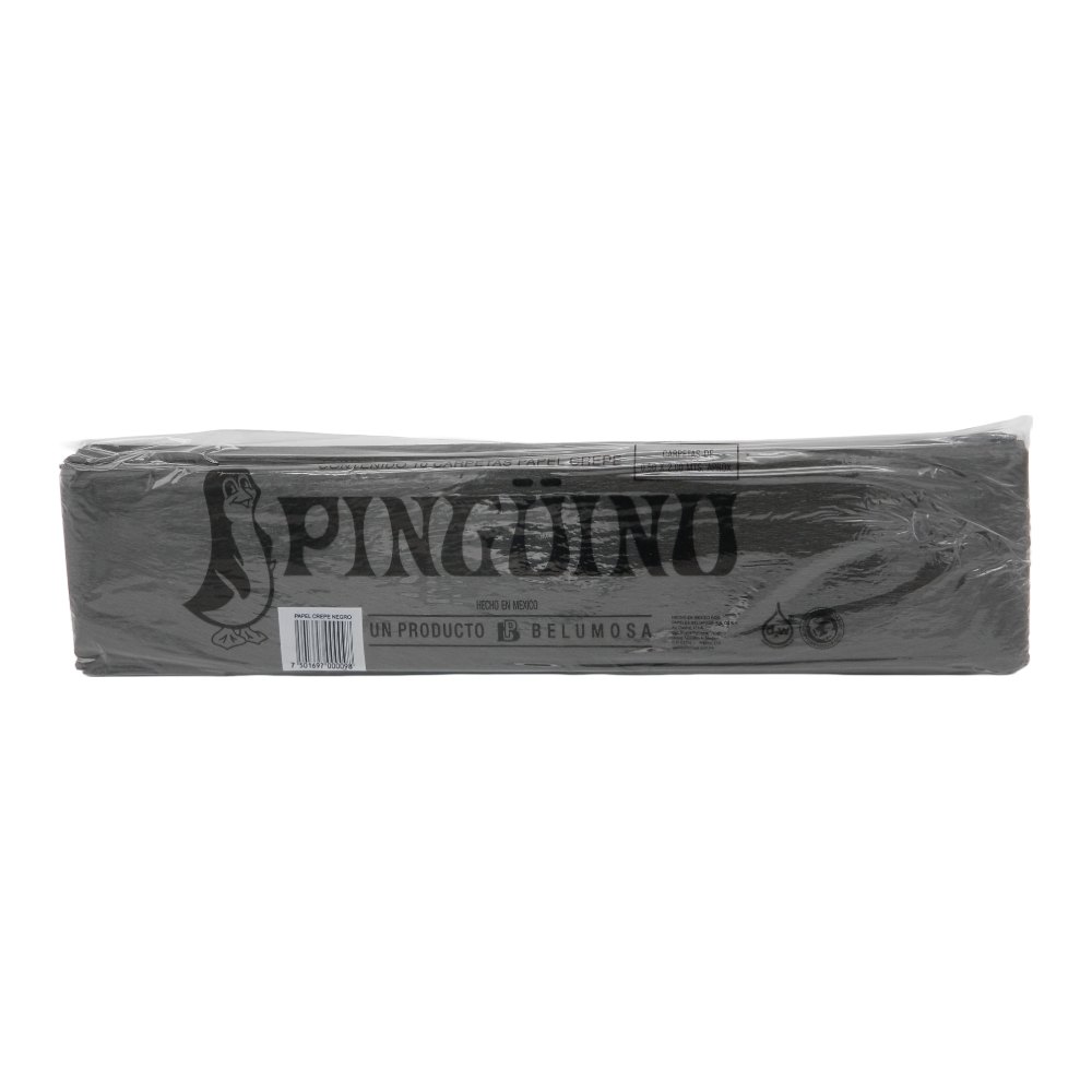 Papel Crepe Pingüino Negro C/ 10 pzs Belumosa