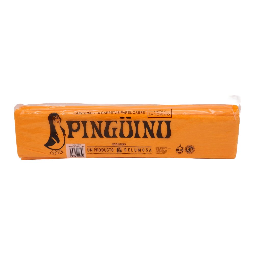 Papel Crepe Pingüino Zempazuchitl C/ 10 pzs Belumosa