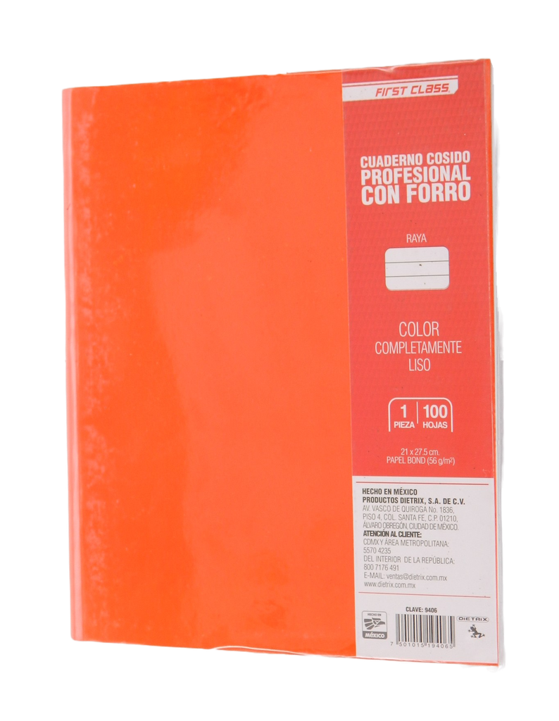 Cuaderno Cosido Profesional Rayado 100 Hjs Dietrix