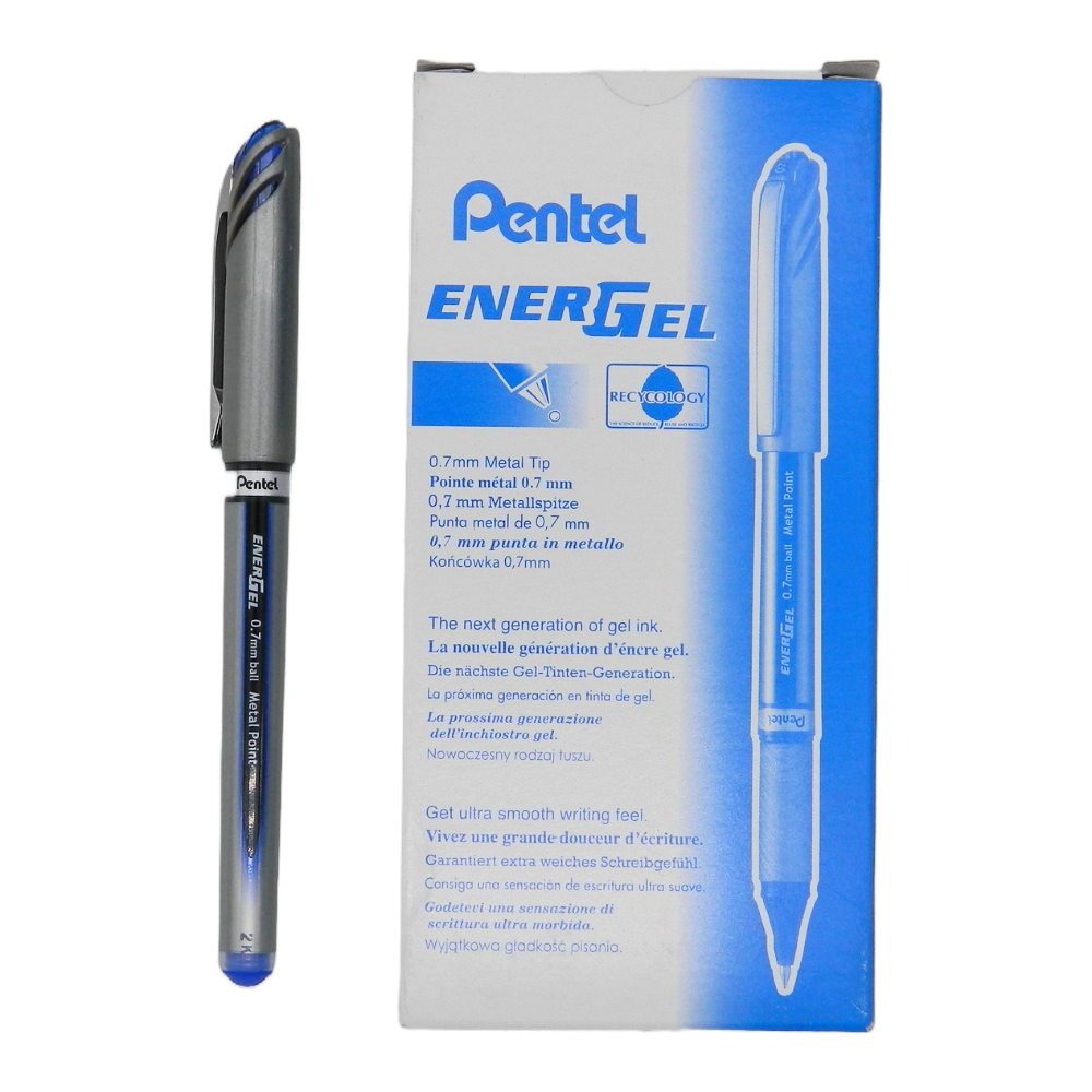 Pluma Energel 0.7 mm P/ Fino Azul C/ 12 pzs BL27 Pentel