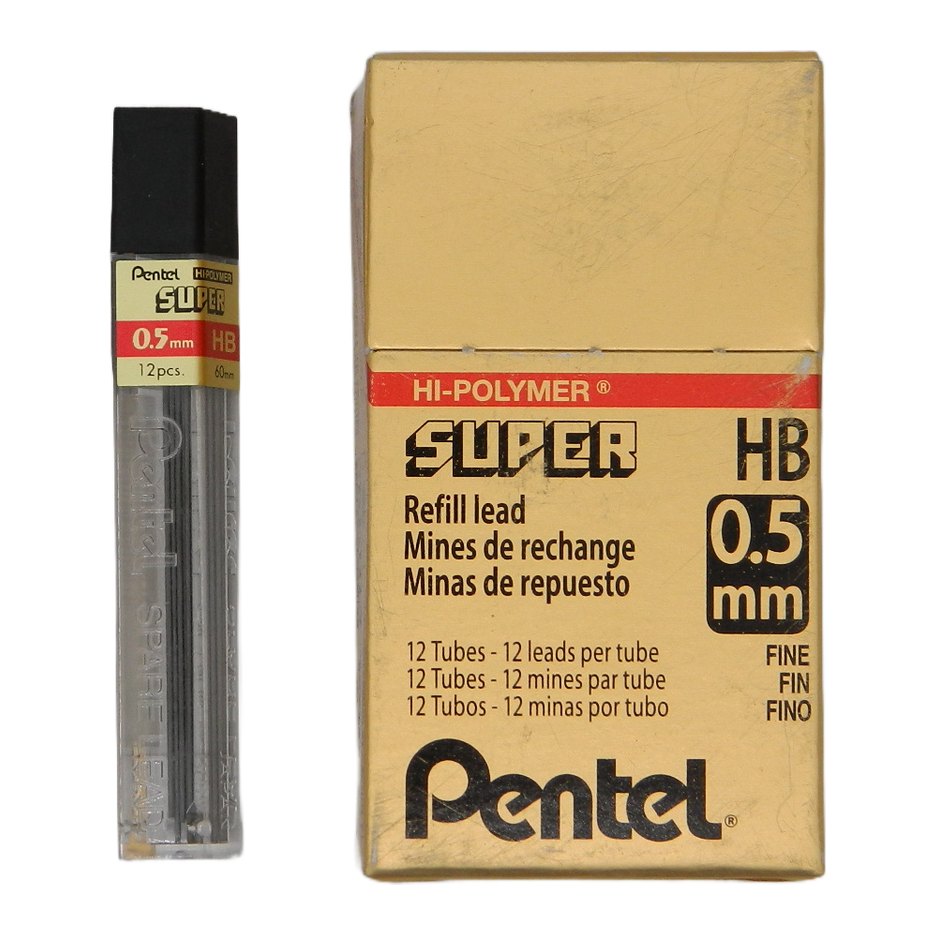 Puntillas Hi-Polymer 0.5 mm C/ 12 puntillas C/ 12 pzs Pentel