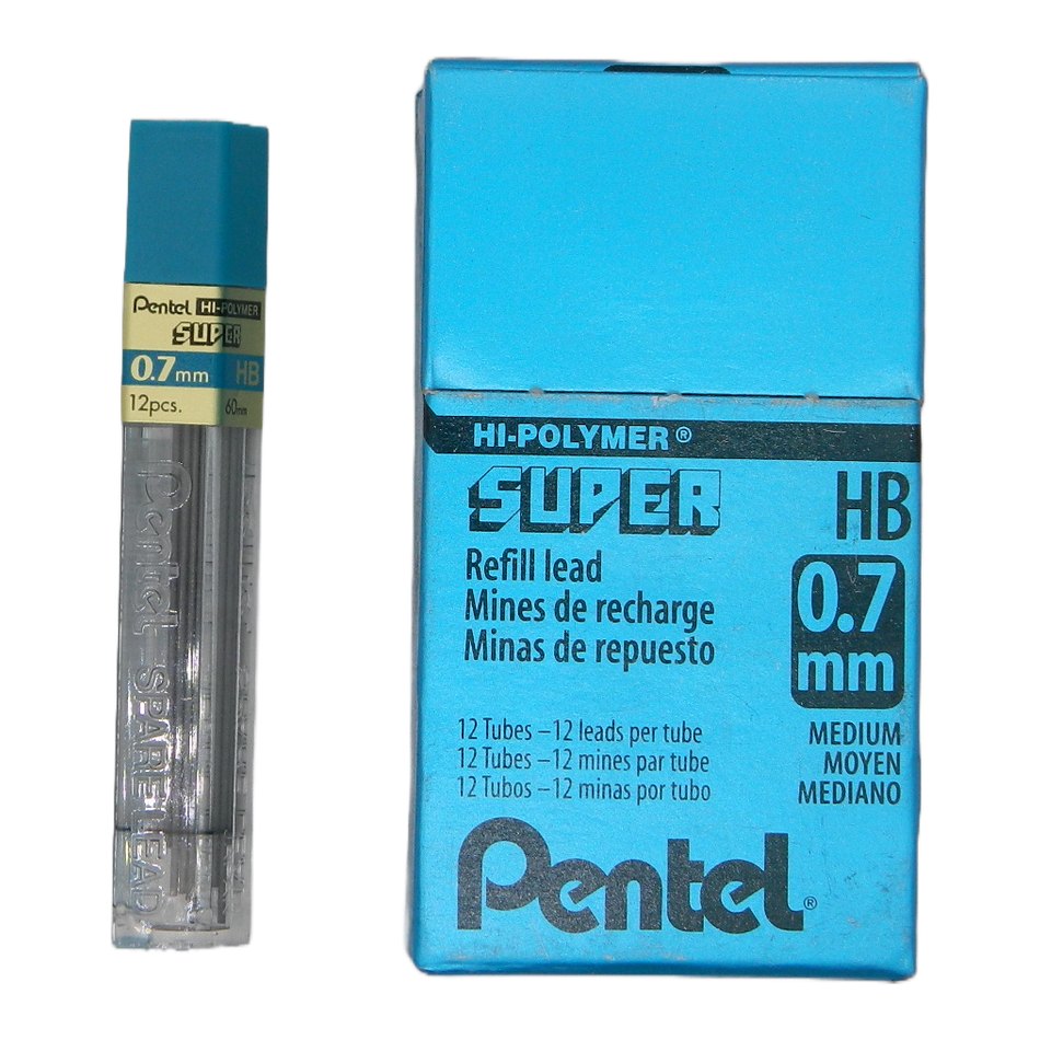 Puntillas Hi-Polymer 0.7 mm C/ 12 puntillas C/ 12 pzs Pentel