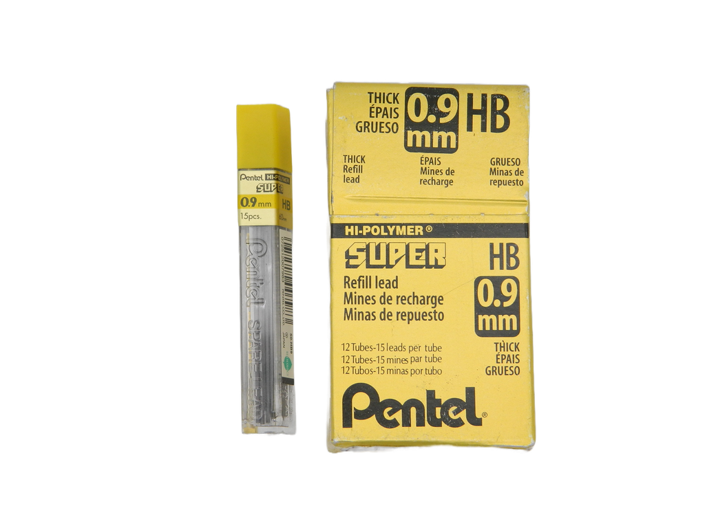 Puntillas Hi-Polymer 0.9 mm C/ 12 puntillas C/ 12 pzs Pentel