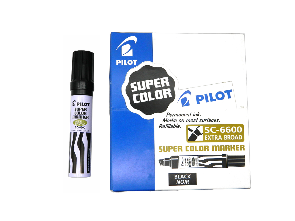 Marcador Permanente Jumbo Negro C/ 12 pzs Pilot