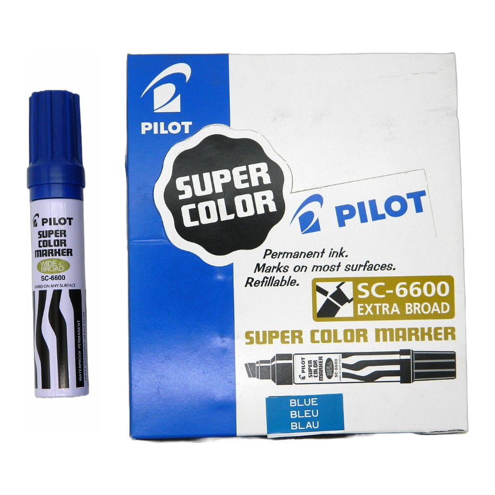 Marcador Permanente Jumbo Azul C/ 12 pzs Pilot
