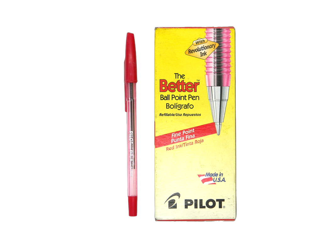 Pluma BPS 0.7 mm P/ Fino Rojo C/ 12 pzs Pilot