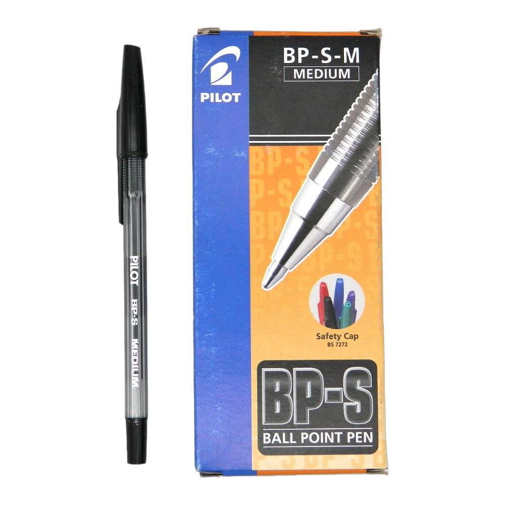 Pluma BPS 1.0 mm P/ Mediano Negro C/ 12 pzs Pilot