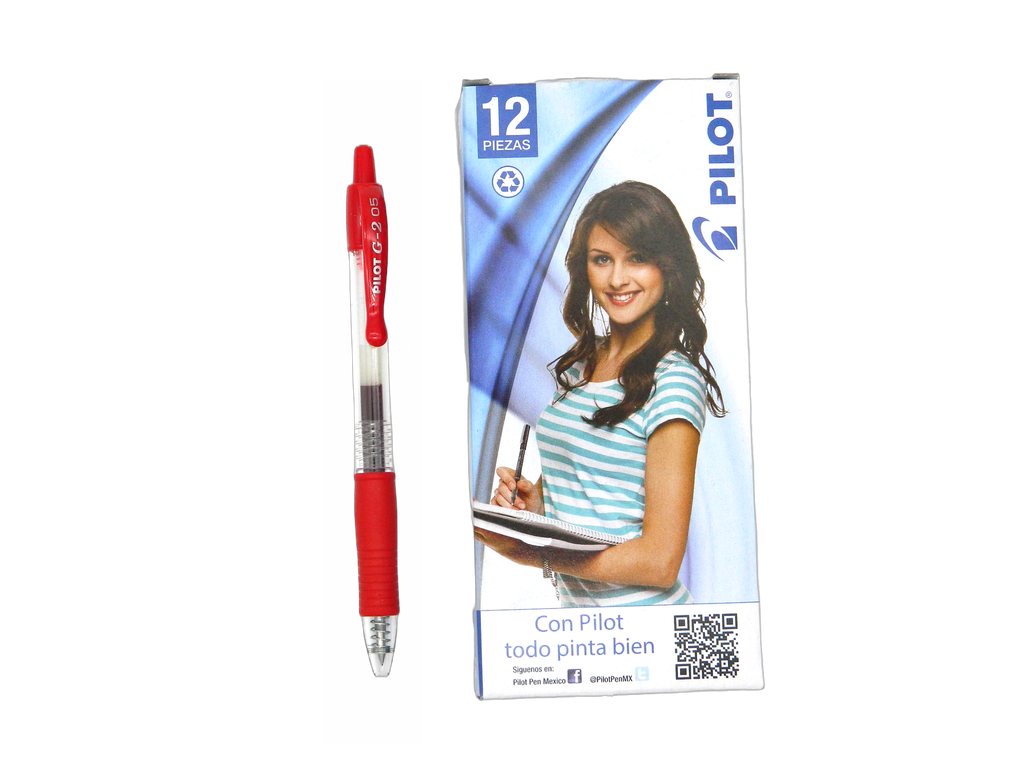 Puma G2 0.5 mm P/ Extrafino Rojo C/ 12 pzs Pilot