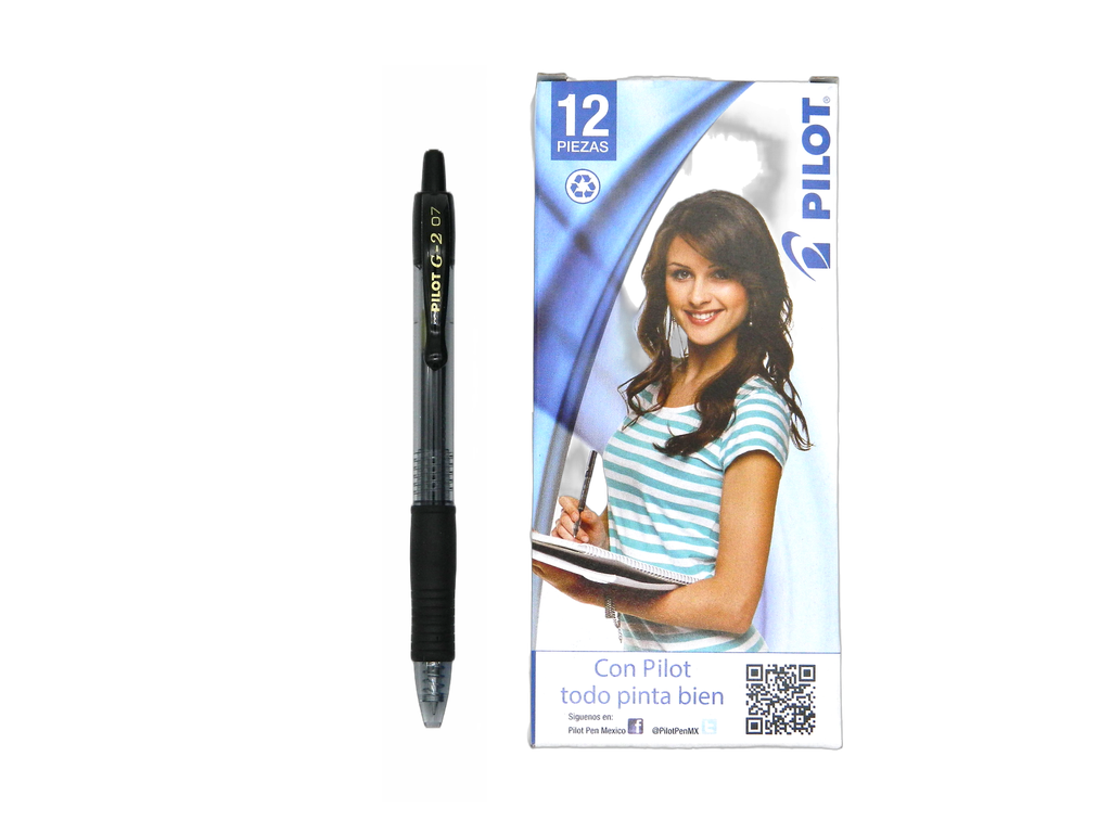 Puma G2 0.7 mm P/ Fino Negro C/ 12 pzs Pilot