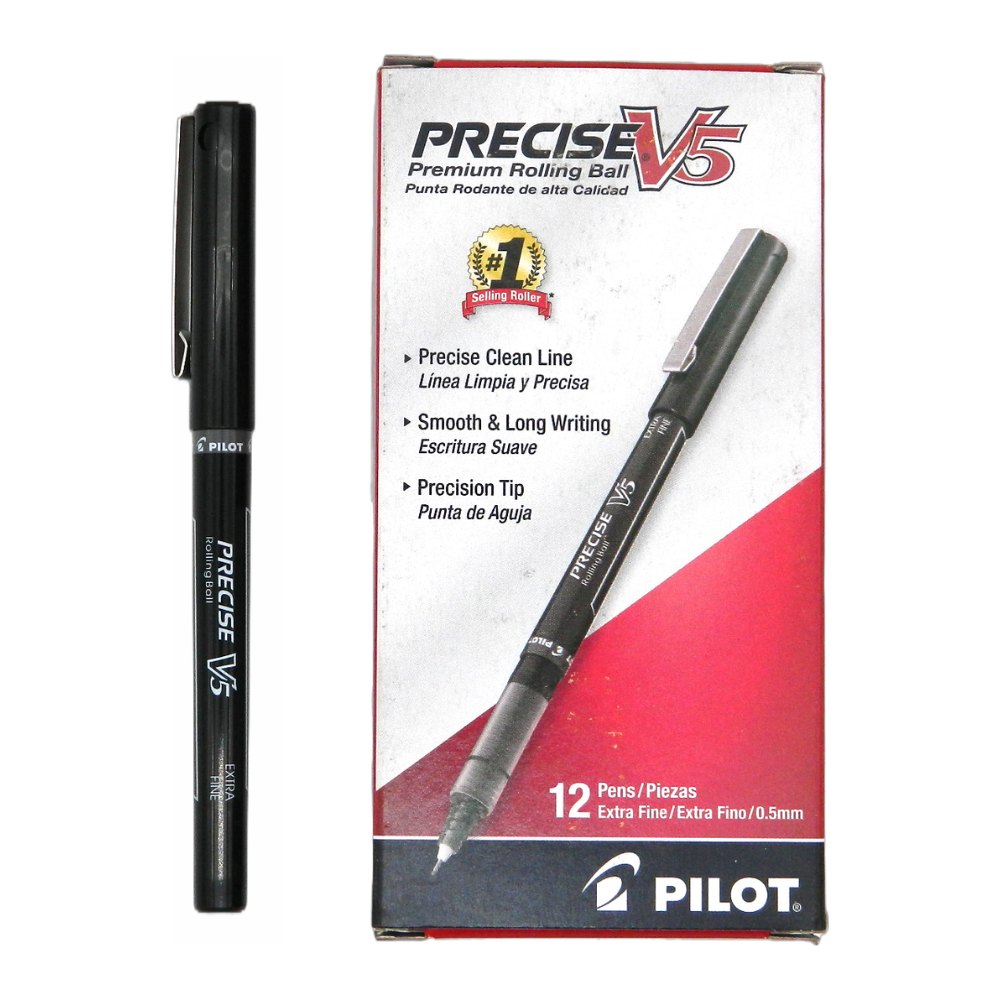 Plumon Precise PV5 0.5 mm P/ Extrafino Negro C/ 12 pzs Pilot