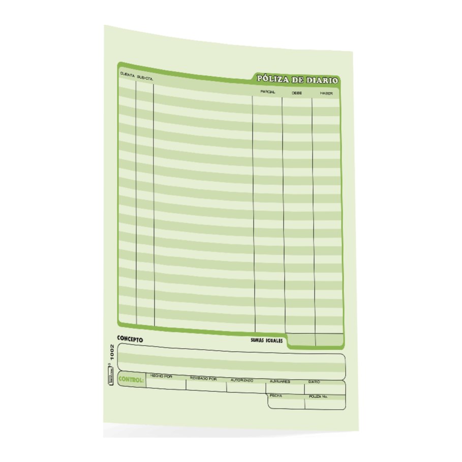 Poliza Diario a Mano T/ Carta C/ 50 hjs Printaform
