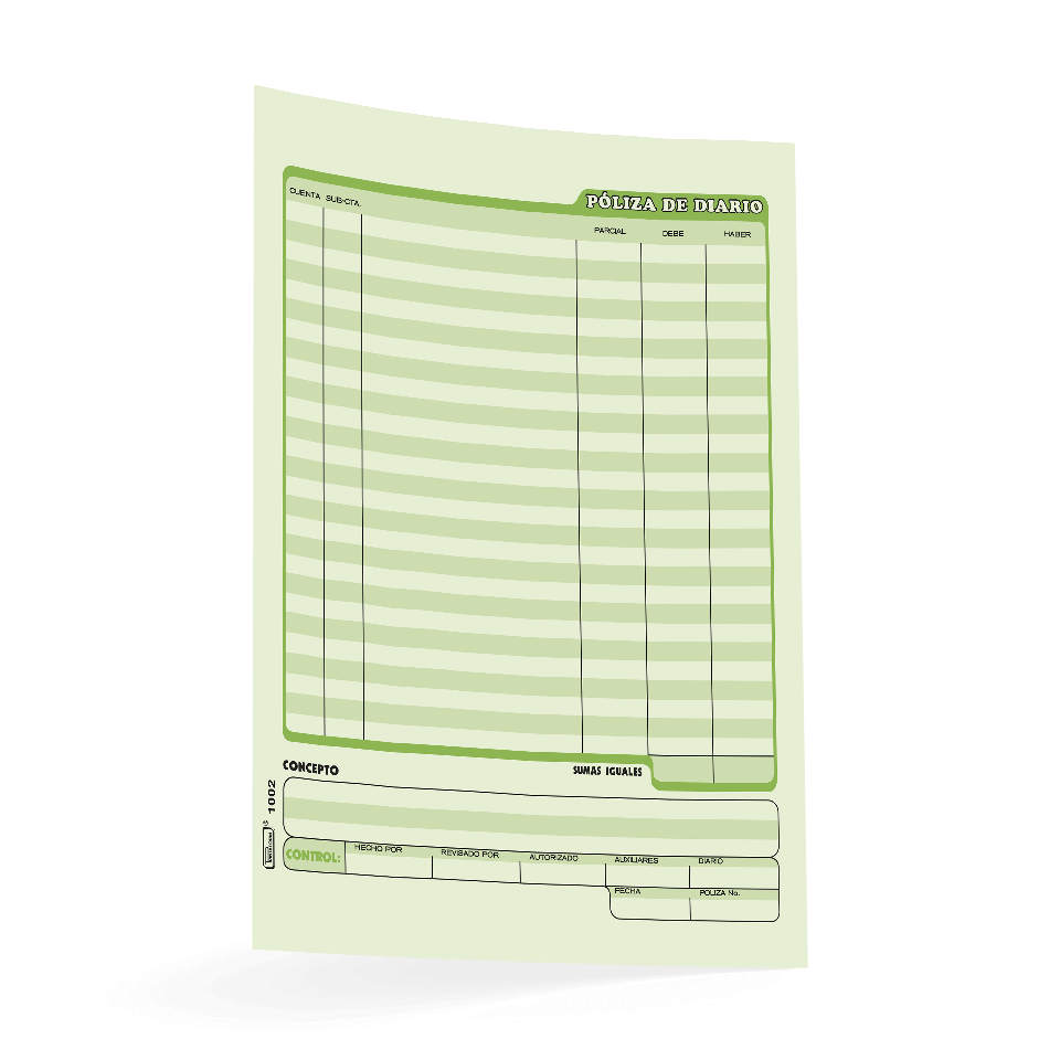 Poliza Diario a Mano T/ Carta C/ 50 hjs Printaform