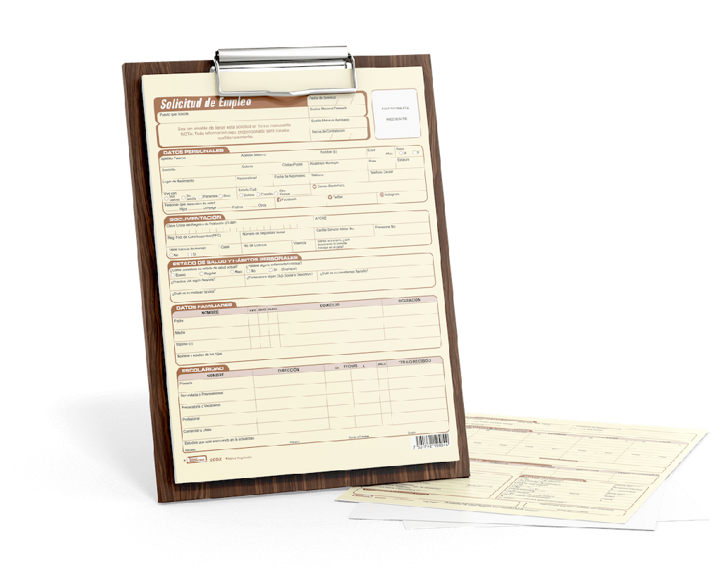 Solicitud de Empleo C/ 25 hjs Printaform