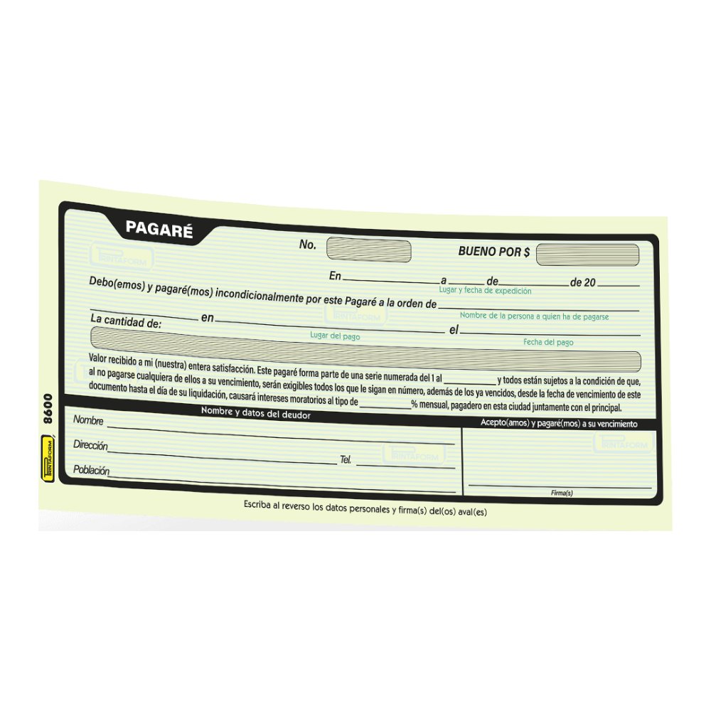 Pagare C/ 50 hjs Printaform