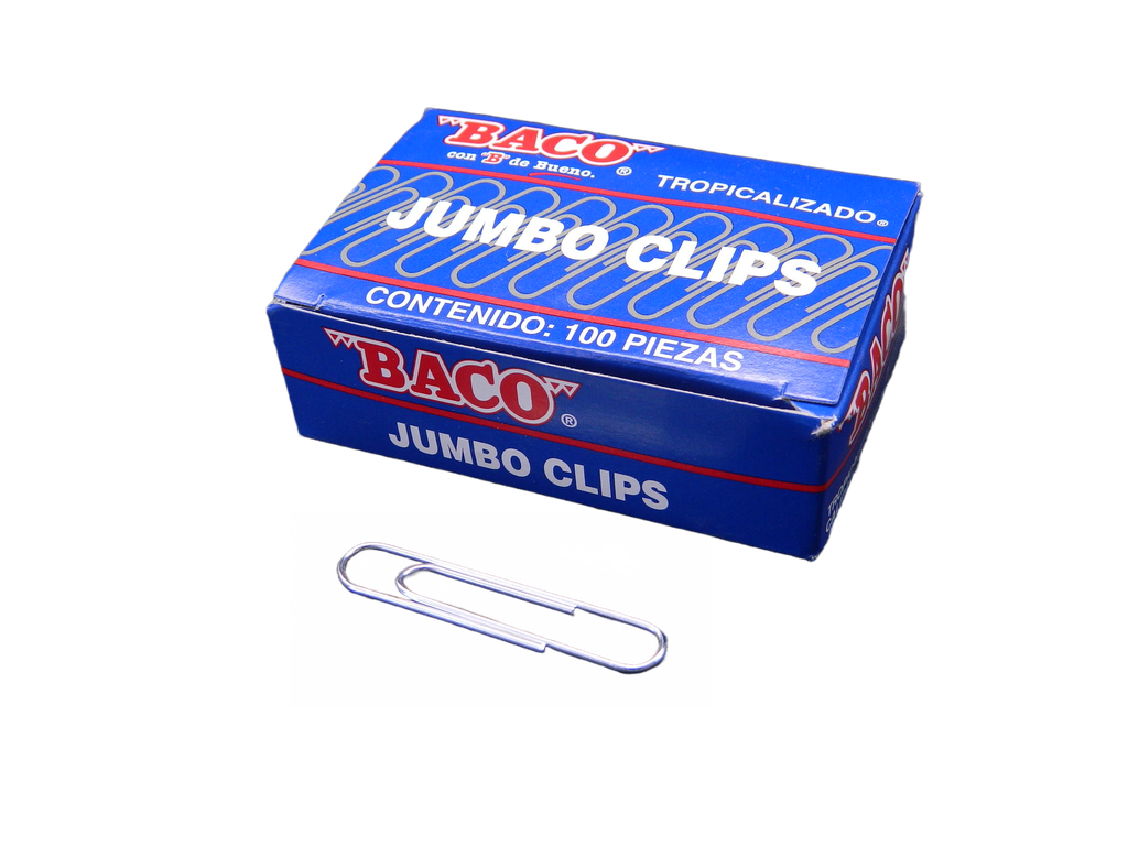 Clip Jumbo C/ 100 pzs Baco