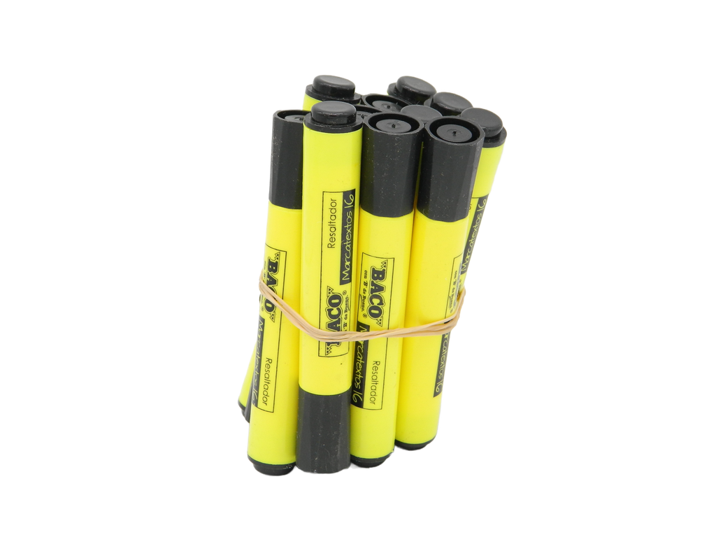 Marcatexto 16 Amarillo C/ 12 pzs Baco
