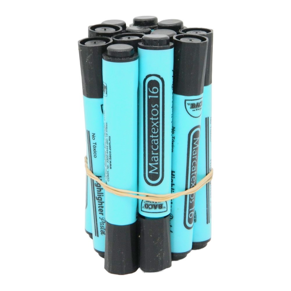 Marcatexto 16 Azul C/ 12 pzs Baco