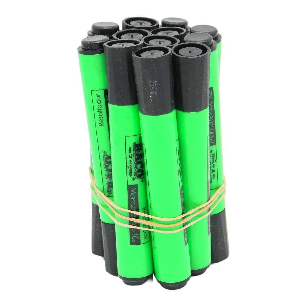 Marcatexto 16 Verde C/ 12 pzs Baco