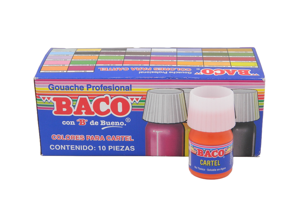 Pintura Cartel 53 Naranja 20 ml C/ 10 pzs Baco