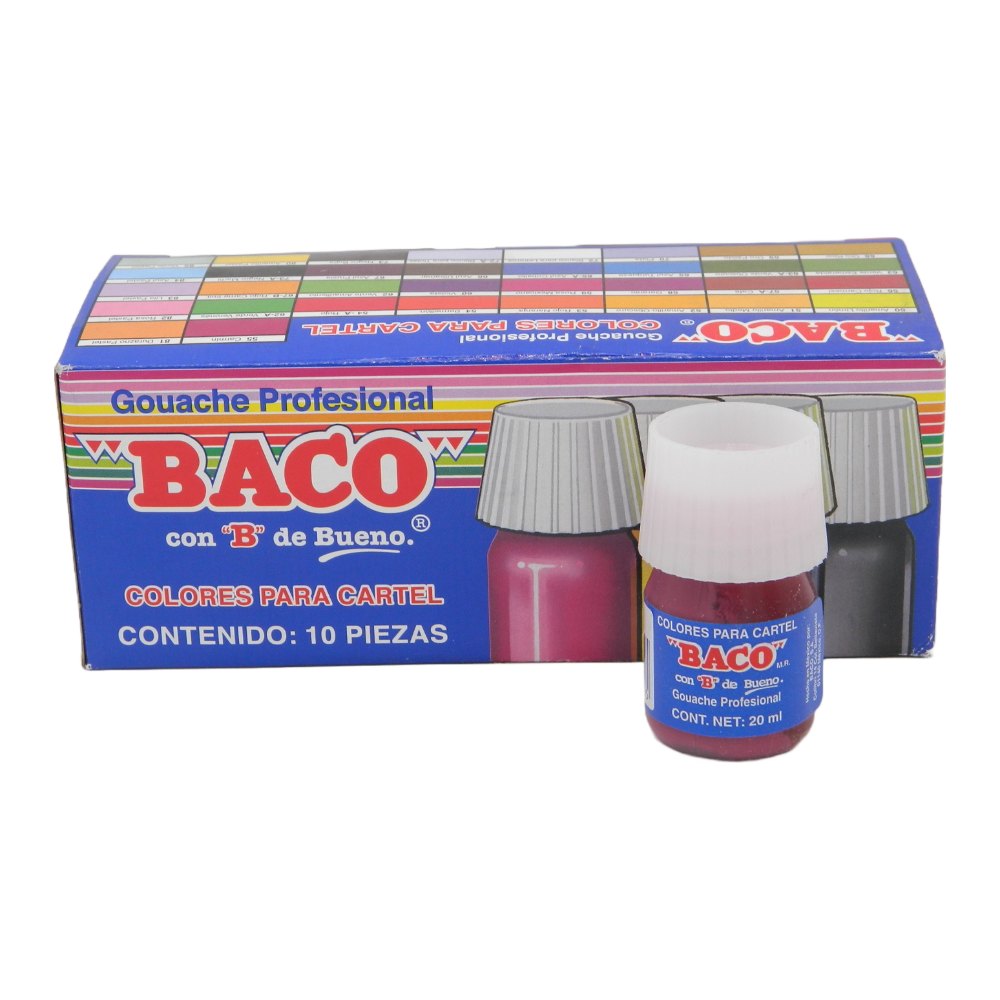 Pintura Cartel 56 Rojo Carmesi 25 ml C/ 10 pzs Baco