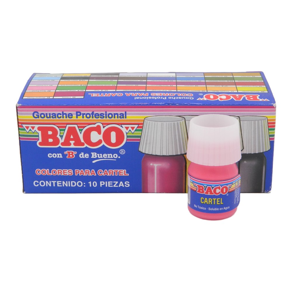Pintura Cartel 59 Rosa Mexicano 25 ml C/ 10 pzs Baco