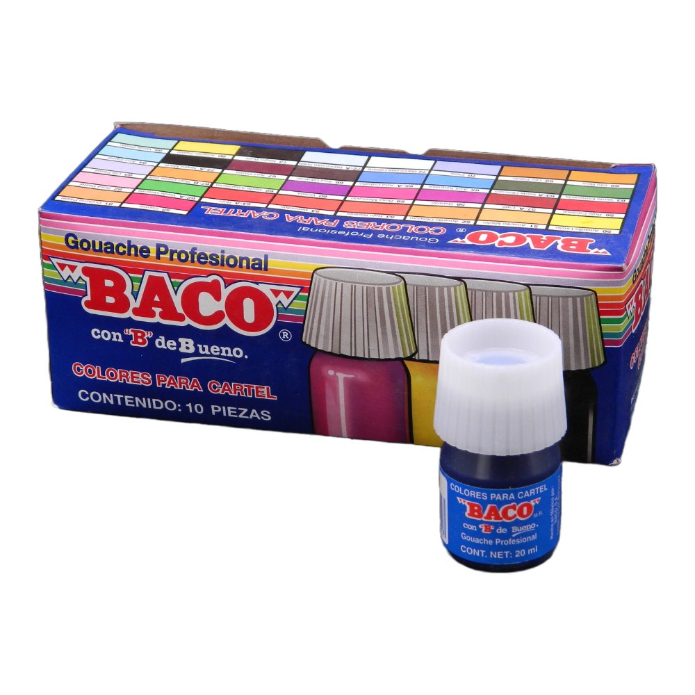 Pintura Cartel 67 Azul Prusia 25 ml C/ 10 pzs Baco